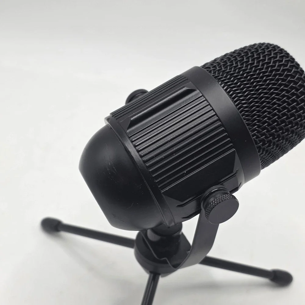 Unbranded Desktop USB Microphone Black Tripod Stand Retro Gaming Podcast Mic